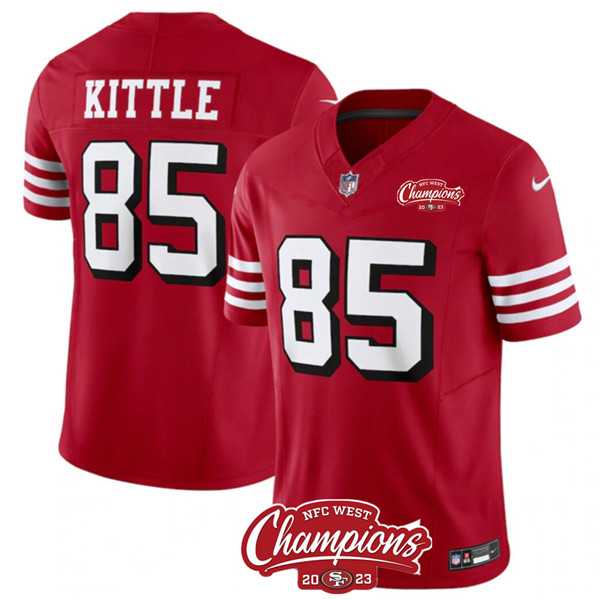 Men & Women & Youth San Francisco 49ers #85 George Kittle Red 2023 F.U.S.E. NFC West Champions Patch Alternate Stitched Jersey,We sell and wholesale Men & Women & Youth San Francisco 49ers #85 George Kittle Red 2023 F.U.S.E. NFC West Champions Patch Alternate Stitched Jersey on line form chian!